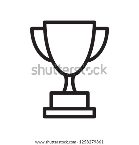 trophy icon in trendy flat style 