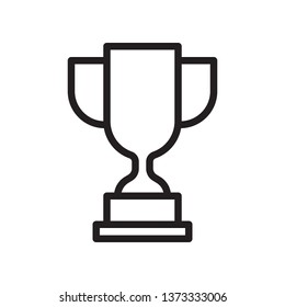 Trophy icon in trendy outline style design. Vector graphic illustration. Trophy symbol for website design, logo, app, and ui. Editable vector stroke. EPS 10.