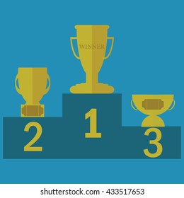 trophy icon and vector.