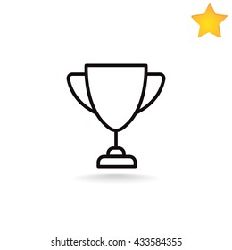  Trophy icon vector, 