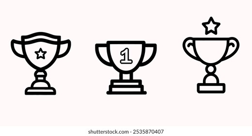 Trophy icon vector art. Award Trophy