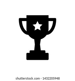 Trophy icon vector. champions cup icon illustration.