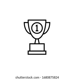 Trophy icon vector. champions cup icon illustration.