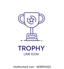 Trophy icon vector. champions cup icon illustration. Reward concept