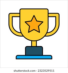 Trophy icon vector. champions cup icon, vector illustration on white background