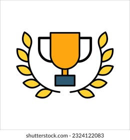 Trophy icon vector. champions cup icon, vector illustration on white background