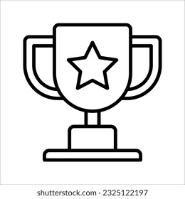 Trophy icon vector. champions cup icon, vector illustration on white background