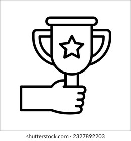 Trophy icon vector. champions cup icon, vector illustration on white background