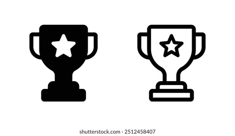 trophy icon vector. Trophy cup symbol icon 