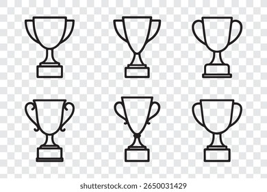 trophy icon vector. Trophy cup symbol icon