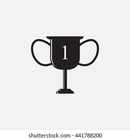 Trophy icon, trophy vector design black color