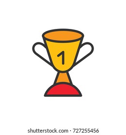Trophy icon vector design logo illustration