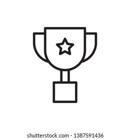 trophy icon vector design, outline style, for ui design