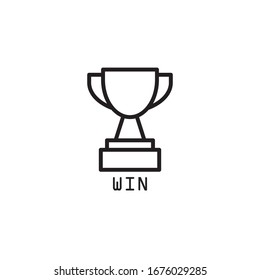 Trophy Icon Vector Design Template