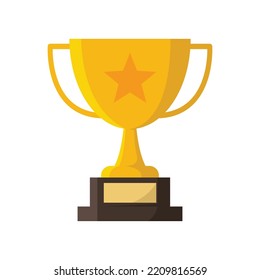 trophy icon vector design template in white background