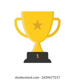 Trophy icon vector design template simple and modern stock illustration