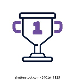 trophy icon. vector dual tone icon for your website, mobile, presentation, and logo design.