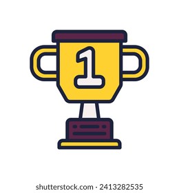 trophy icon. vector dual tone icon for your website, mobile, presentation, and logo design.