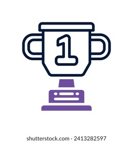 icono de trofeo. icono de doble tono vectorial para tu sitio web, móvil, presentación y diseño de logotipo.