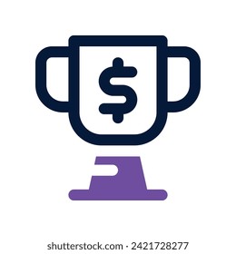 trophy icon. vector dual tone icon for your website, mobile, presentation, and logo design.