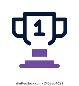 trophy icon. vector dual tone icon for your website, mobile, presentation, and logo design.