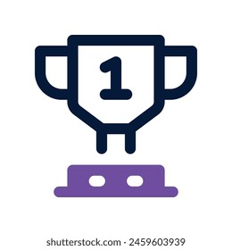Trophäensymbol. Vektorgrafik-Doppeltonsymbol für Ihre Website, Ihr Handy, Ihre Präsentation und Ihr Logo-Design.