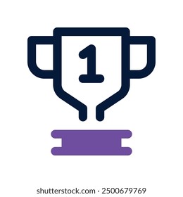 Icono de trofeo. Vector Icono de doble tono para su Sitio web, móvil, presentación y diseño de logotipo.