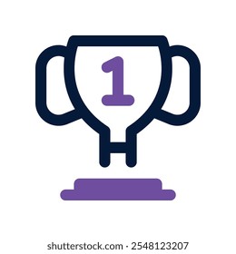 Icono de trofeo. Vector Icono de doble tono para su Sitio web, móvil, presentación y diseño de logotipo.