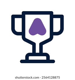 trophy icon. vector dual tone icon for your website, mobile, presentation, and logo design.