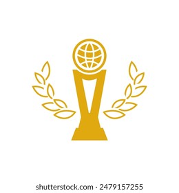 Trophy icon vector eps 10 flat design