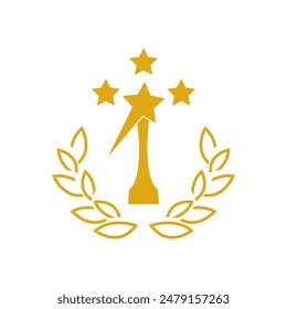 Trophy icon vector eps 10 flat design