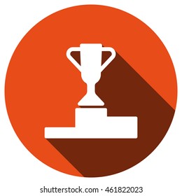 Trophy Icon, vector, icon flat