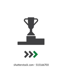 Trophy Icon Vector flat design style