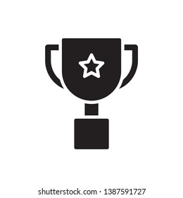 trophy icon vector glyph style design