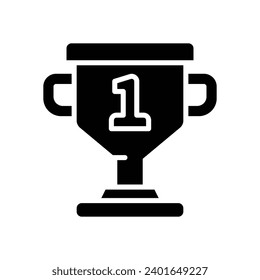 trophy icon. vector glyph icon for your website, mobile, presentation, and logo design.