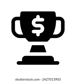 trophy icon. vector glyph icon for your website, mobile, presentation, and logo design.