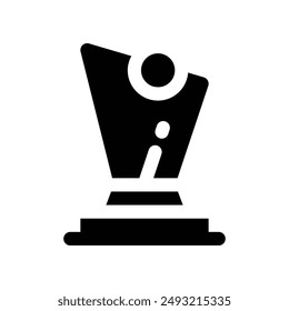trophy icon. vector glyph icon for your website, mobile, presentation, and logo design.