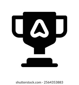 trophy icon. vector glyph icon for your website, mobile, presentation, and logo design.
