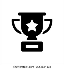 Trophy icon vector graphic illustration
