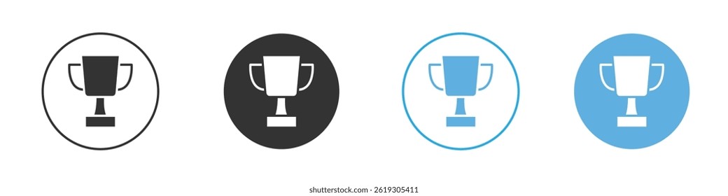 Conjunto gráfico de Vector de icono de trofeo