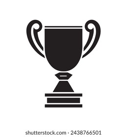 Trophy icon Vector illustration. Isolated on white background.