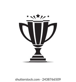 Trophy icon Vector illustration. Isolated on white background.