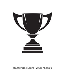 Ilustración del vector del icono del trofeo. Aislado sobre fondo blanco.