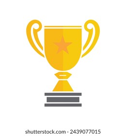 Trophy icon Vector illustration. Isolated on white background.