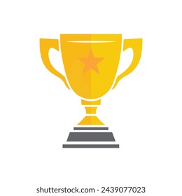 Trophy icon Vector illustration. Isolated on white background.