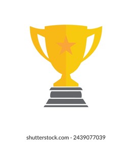 Trophy icon Vector illustration. Isolated on white background.