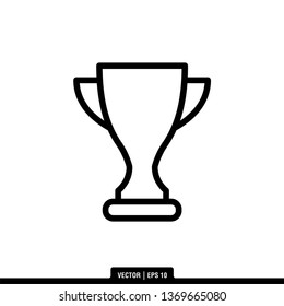 Trophy Icon Vector Illustration Logo Template