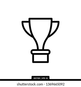 Trophy Icon Vector Illustration Logo Template