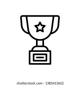 Trophy Icon Vector Illustration Logo Template