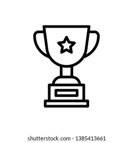 Trophy Icon Vector Illustration Logo Template